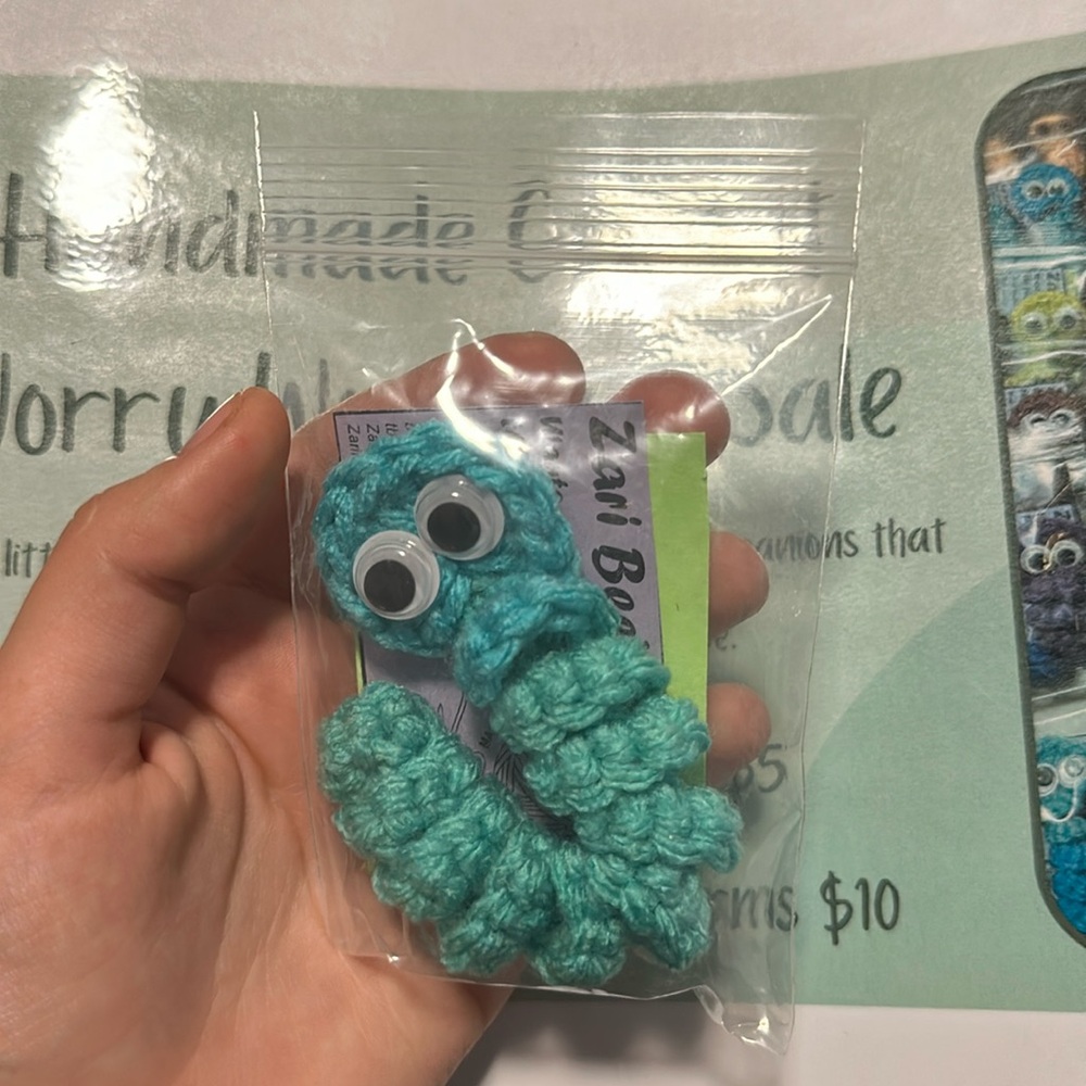 Handmade Crochet Worry Worm